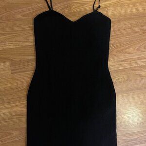 Aritzia Sculpt Knit Sweetheart Dress Black Size L